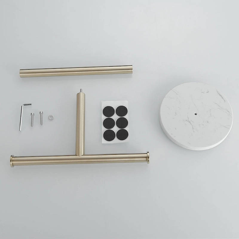 T-Shape Towel Rack With Natural Marble Base