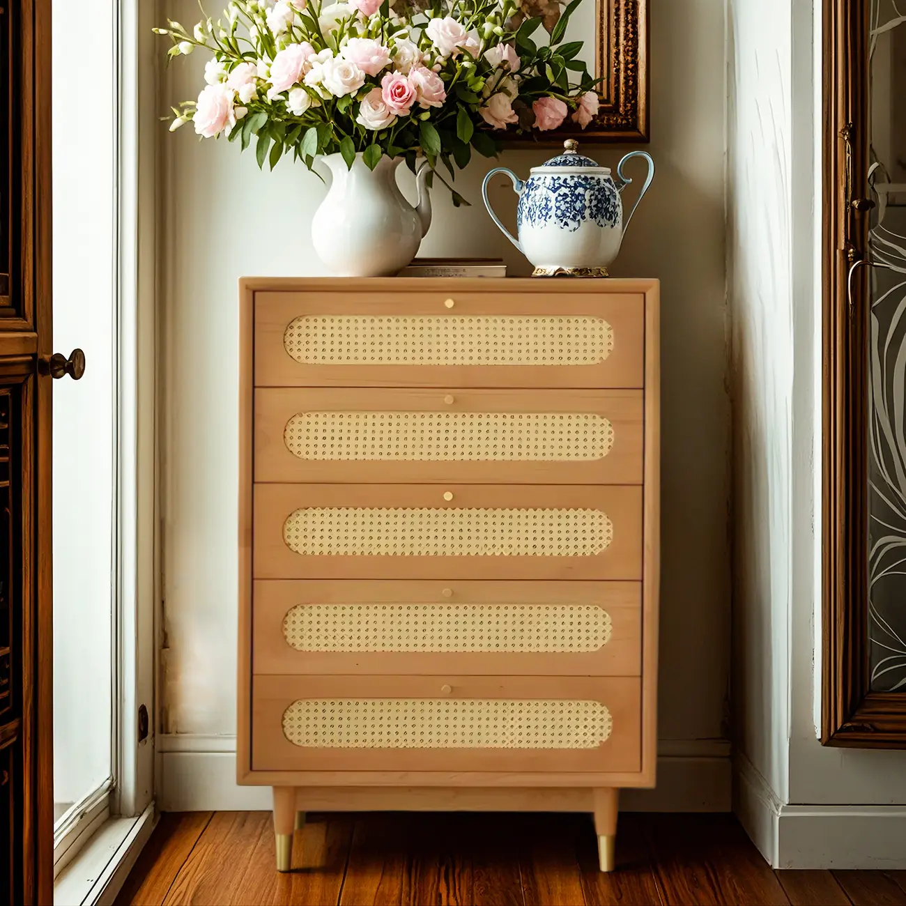 Traditional Dark Brown Wooden Dressers & Chests with Drawers