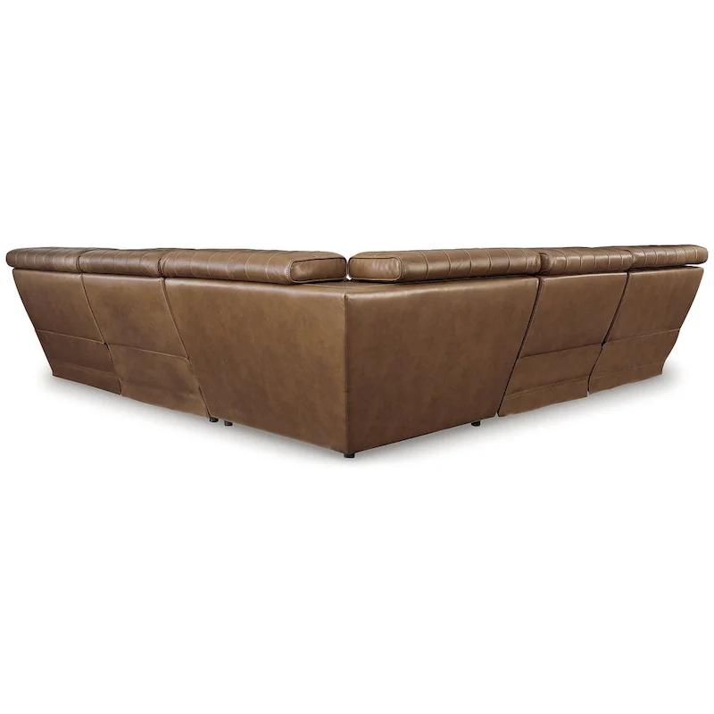 Signature Design by Ashley Temmpton Medium Brown 5-Piece Power Reclining Sectional - 110W x 110D x 34H