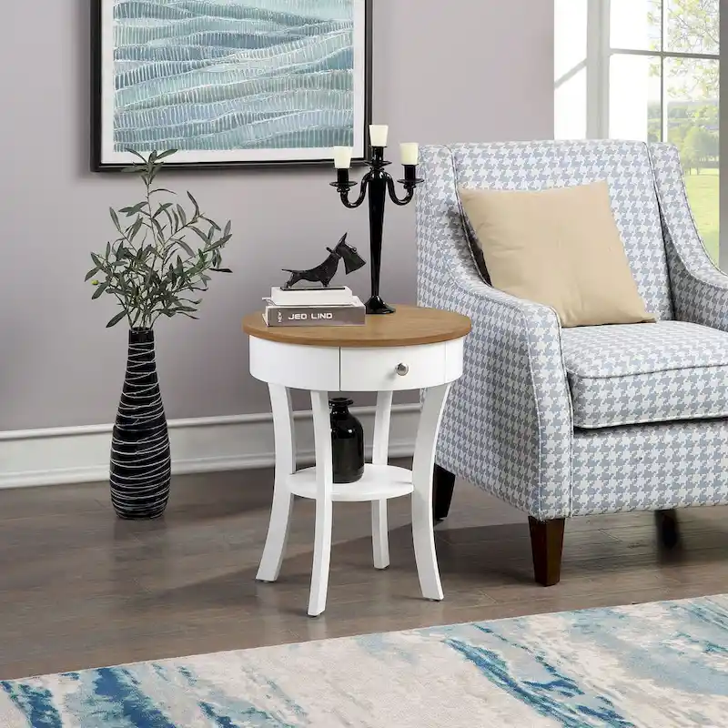 Convenience Concepts Classic Accents Schaffer 1 Drawer End Table with Shelf