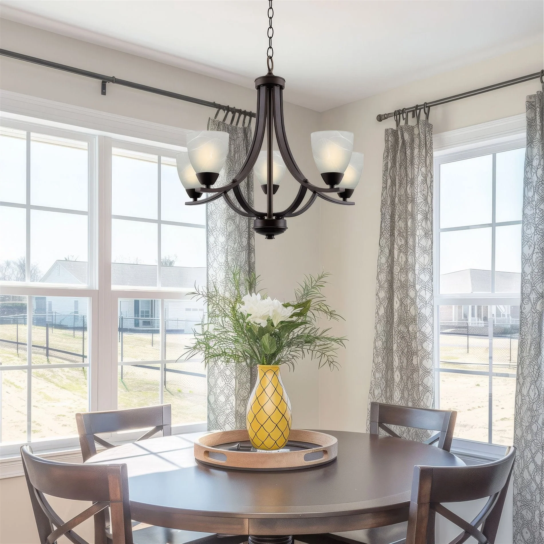 Weston 5 Alabaster Glass Shades / Replacement Glass, 3-Pack