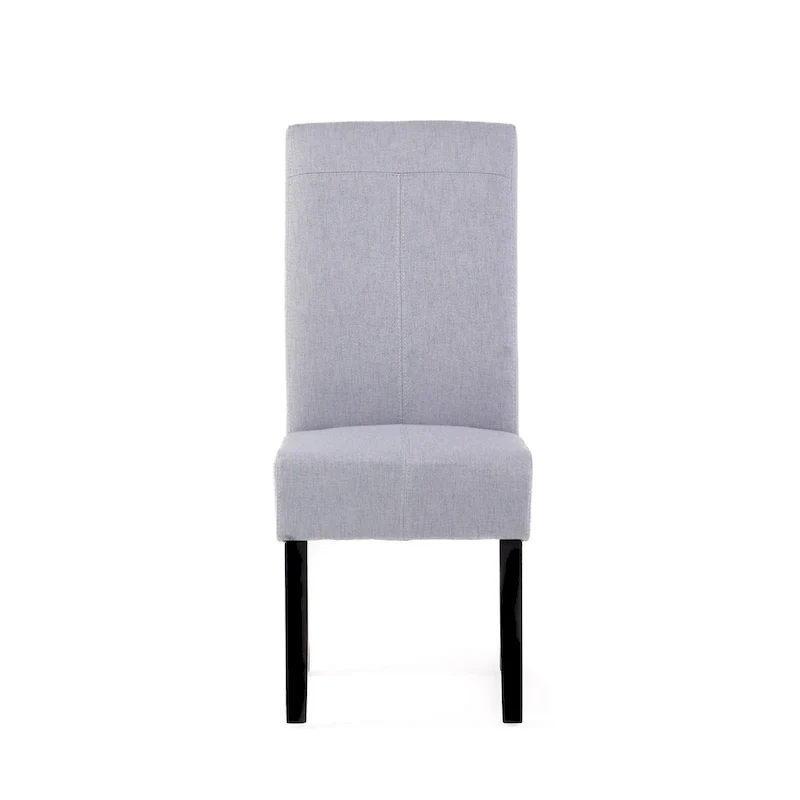 Upholstered Dining Chairs Set of 2 - Contemporary T-Stitch Design, 17.75