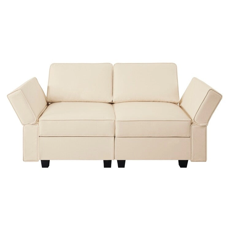 Modular Convertible Sectional Sofa Bed Sleeper Loveseat Couch