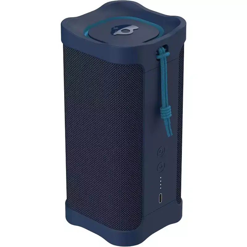 Skullcandy Terrain XL Wireless Bluetooth Speaker - IPX7 Waterproof Portable Speaker, 18 Hour Battery, Nylon Wrist Wrap, True Wireless Stereo, Navy