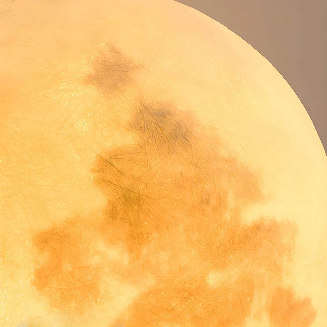 Yellow Moon-Theme Globe Resin Post Cap Light