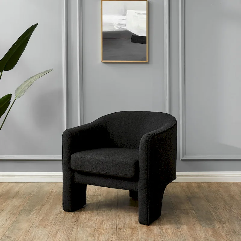 SAFAVIEH Couture Evchen Velvet Accent Chair - 30 W x 28 L x 30 H - 30Wx28Dx30H