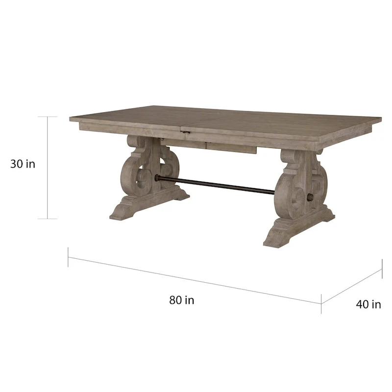 Dove Tail Grey Extendable Dining Table, Seats up to 10