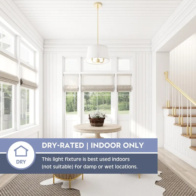 Prominence Home Billet Convertible Pendant/Semi-Flush with Fabric Shades