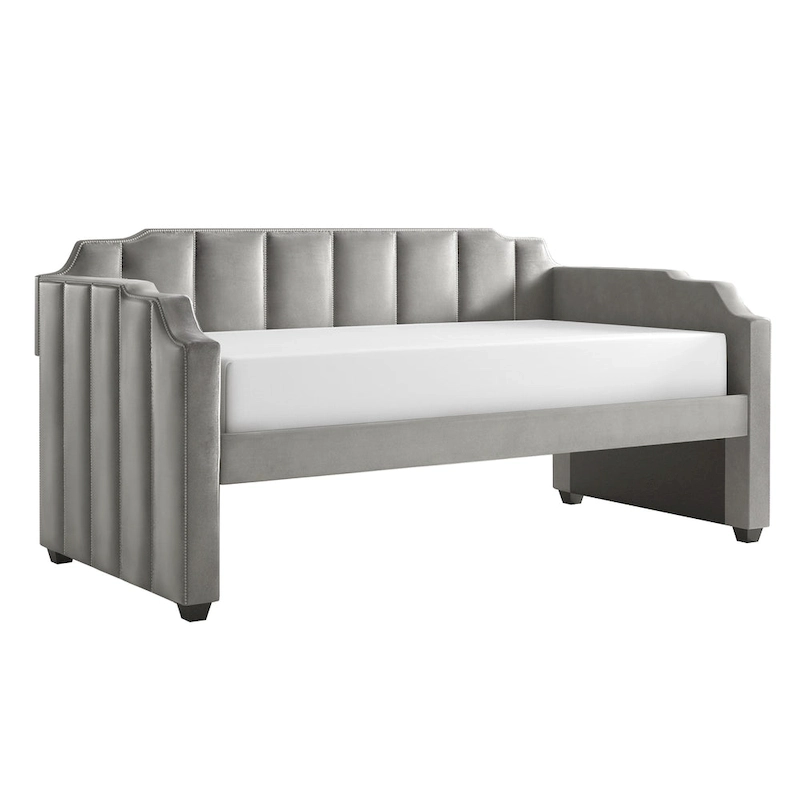 Chareau Glam Grey Velvet Daybed by iNSPIRE Q Modern