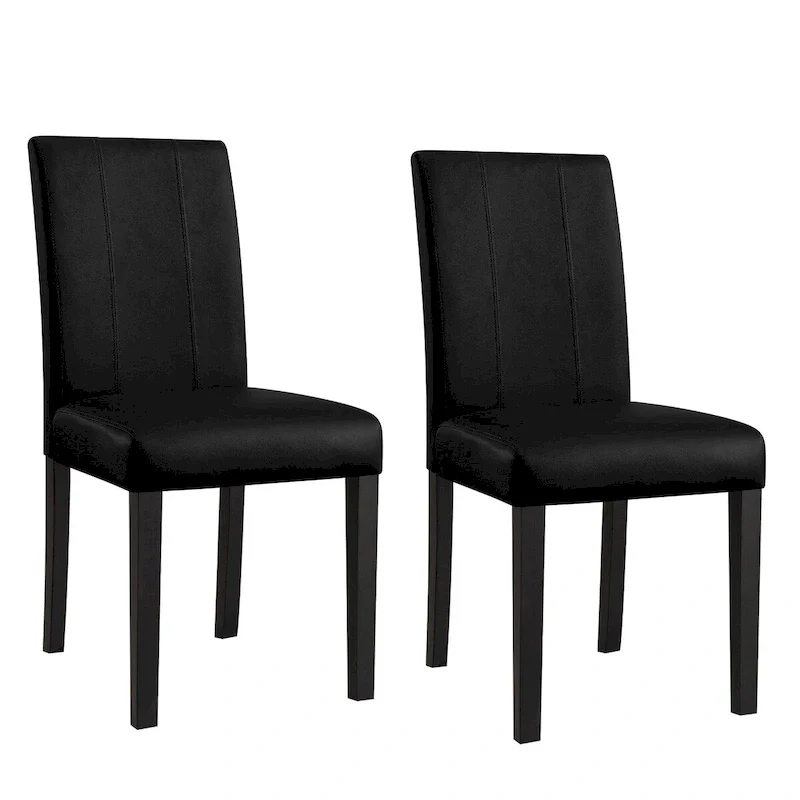 Subrtex(Set of 2)Faux Leather Parsons Upholstered Dining Chair