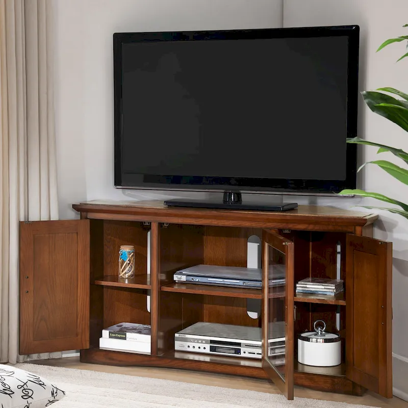 Solid Wood Mission Corner TV Stand