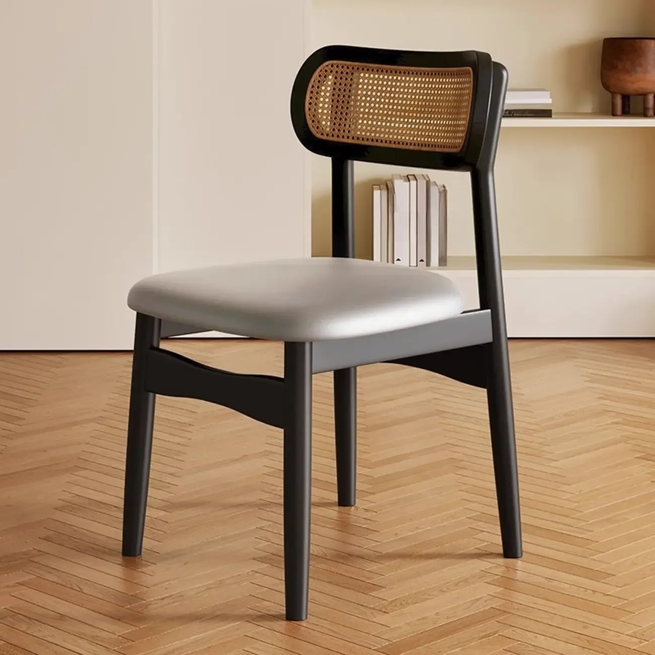 Soft Retro Upholstered Faux Leather Dining Chair