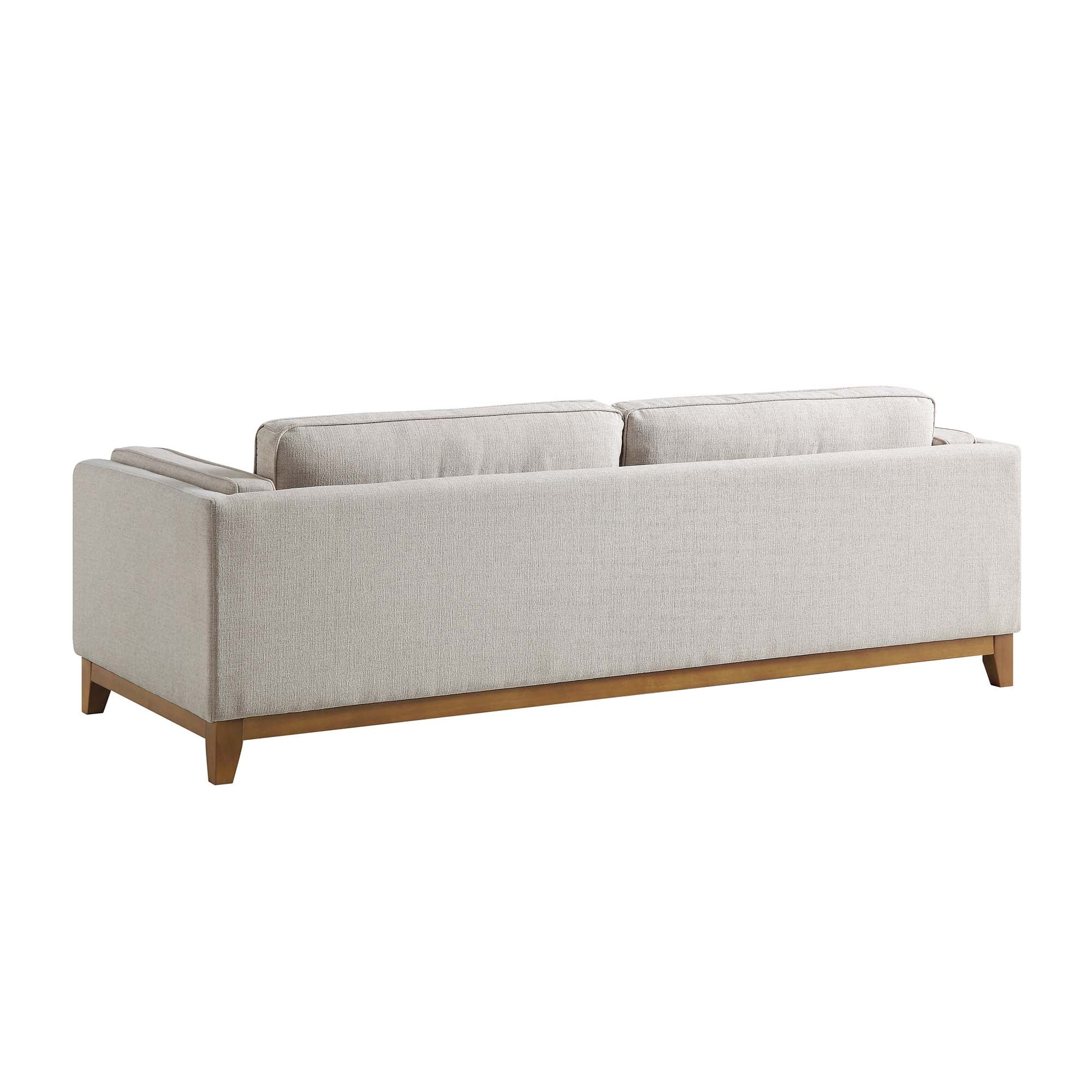 Oatmeal Fabric Sofa, 3-Seater