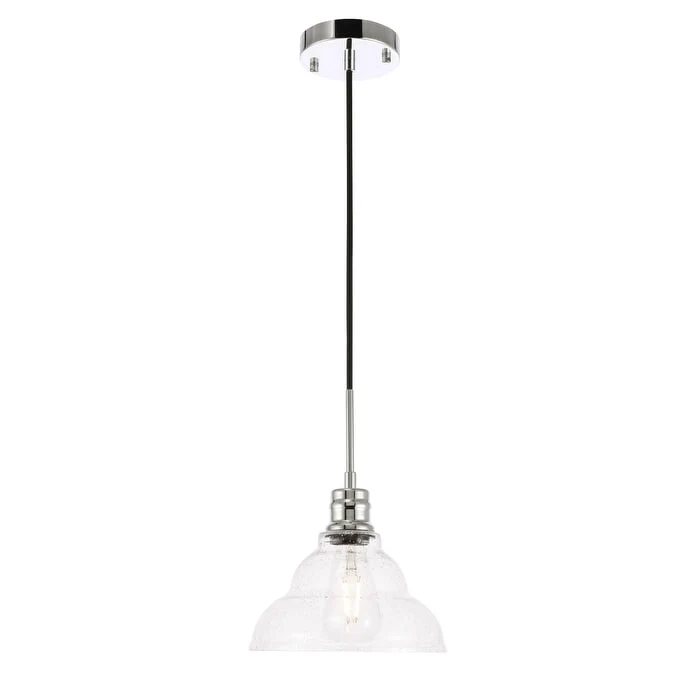 Caressa 8.5-Inch 1-Light Clear Seeded Glass