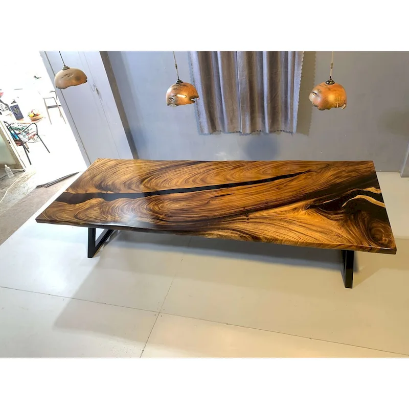 Sundaland 118 Large Slap Live Edge Dining Table