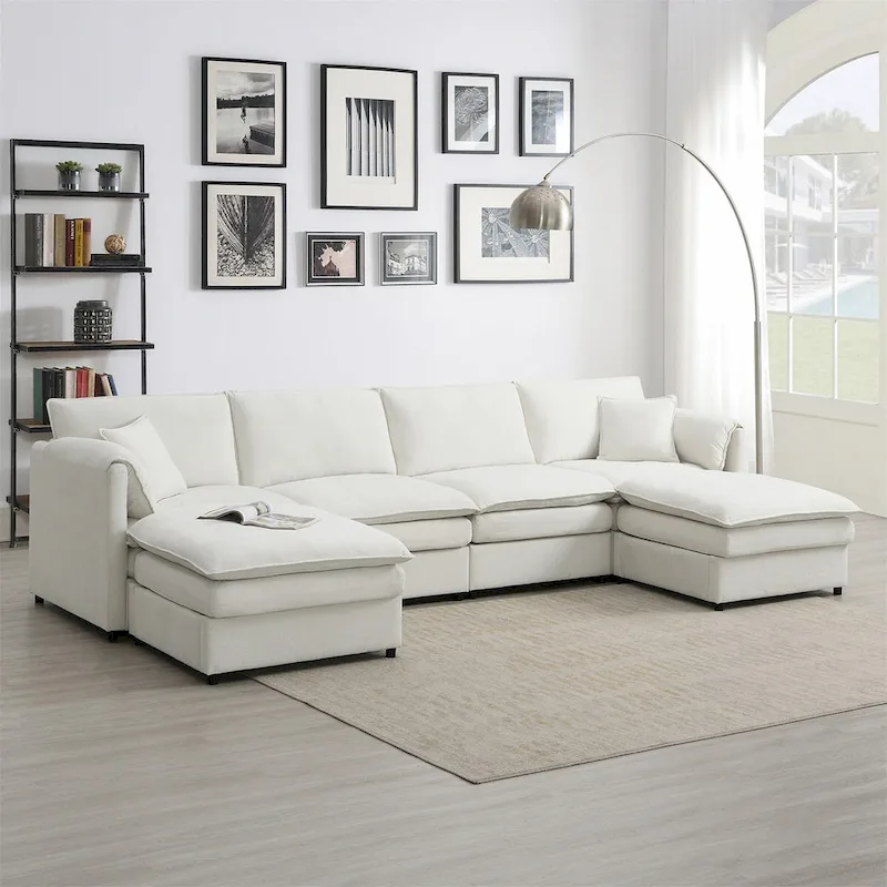 134*66  Chenille Modular Sectional Sofa