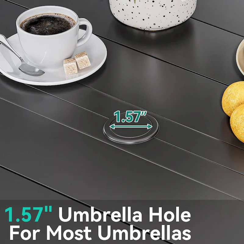 Patio Dining Set with 23 W Upholstered Swivel Chairs and Table