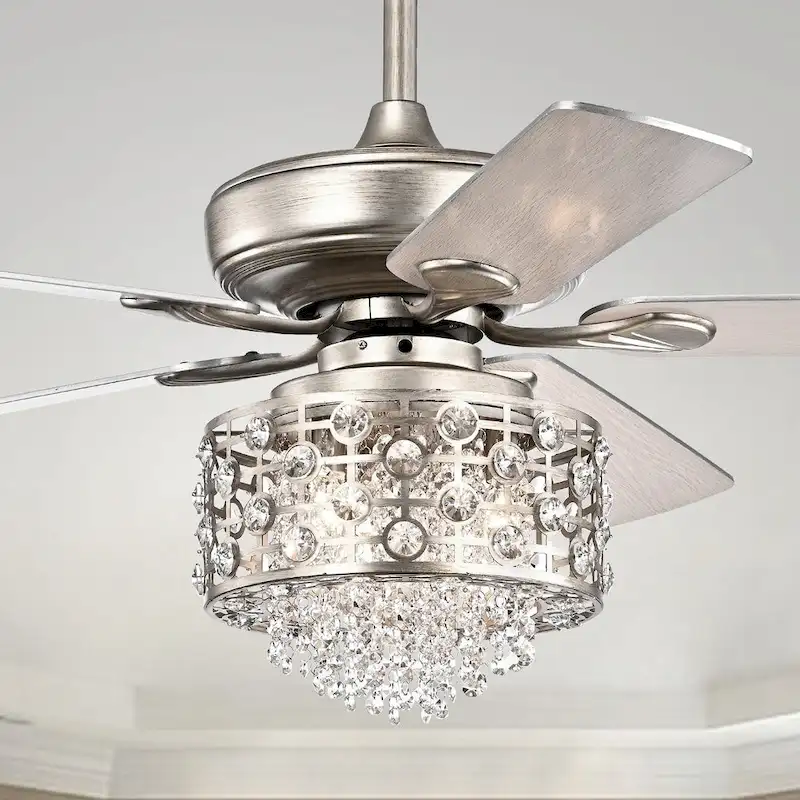 Silver Orchid Vidor Silver 52-inch 5-Blade Ceiling Fan