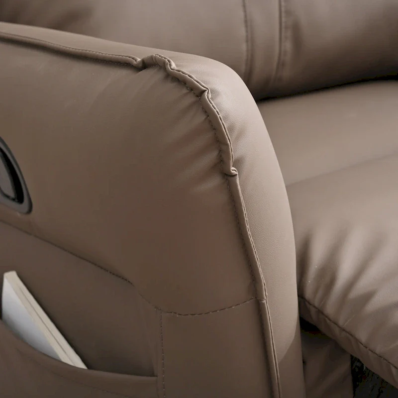 Modern Small Rocking Swivel Recliner Chair with Overstuffed Seat