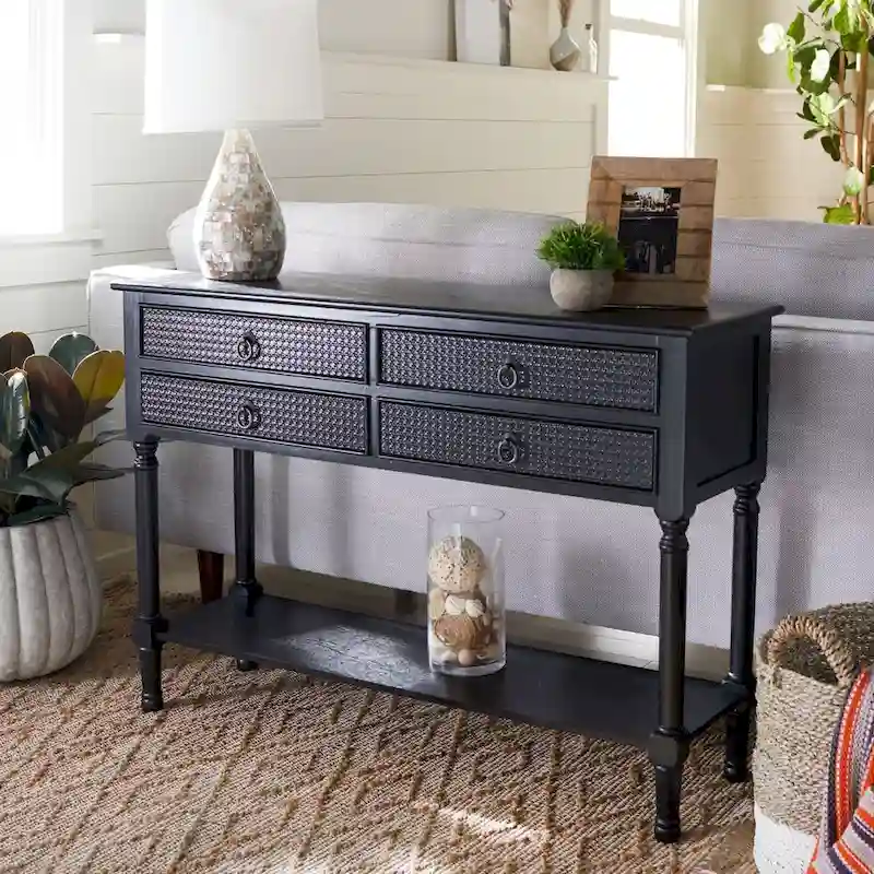 SAFAVIEH Artelia 4-Drawer Console Table - 42 W x 13 L x 29.5 H - 42Wx13Dx30H