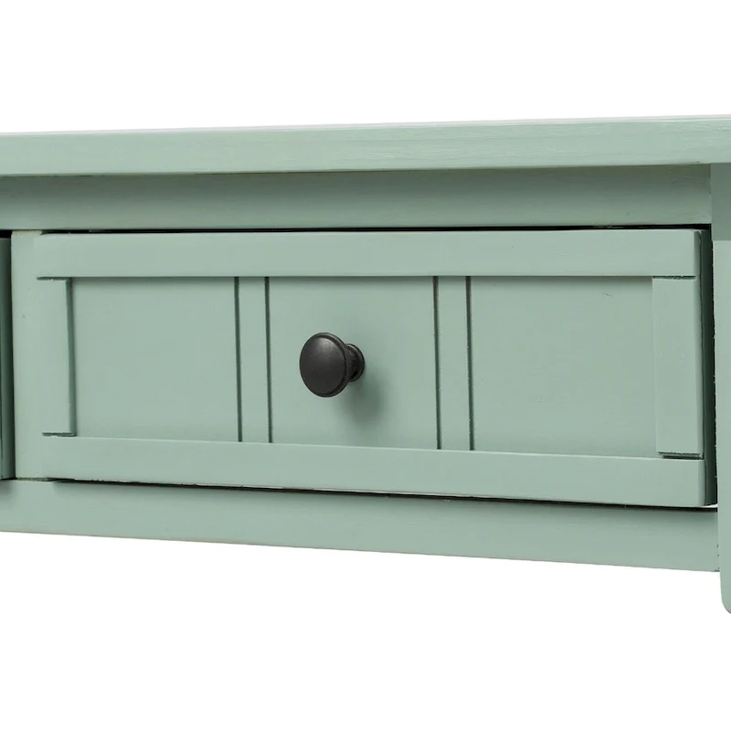 Daisy Series Console Table Traditional Design with Two Drawers and Bottom Shelf Acacia Mangium