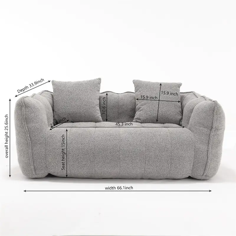 Modern Chenille Recliner Sofa with High Resilience Foam