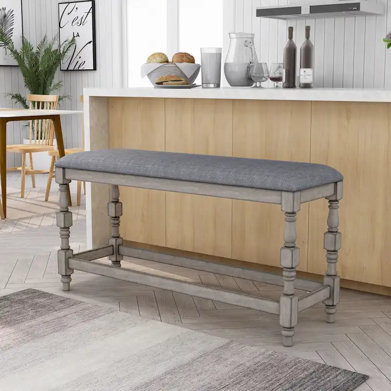 Graypath Farmhouse 50-inch Counter Height Bench