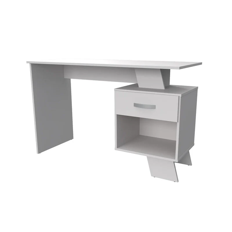 Espresso Brown Asymmetrical Writing Desk - 47 Inch