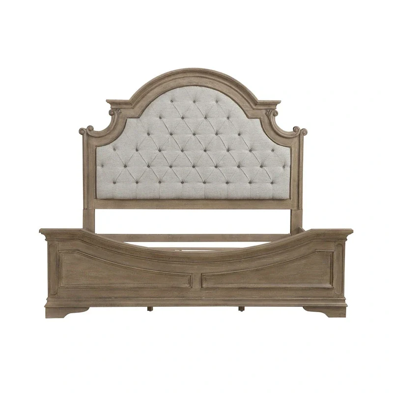 White Tufted Upholstered Queen/King Bed