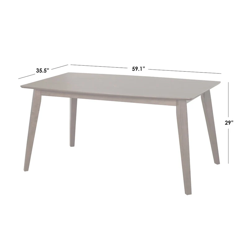 Walnut Mid-Century Dining Table with 4 Brown Chairs