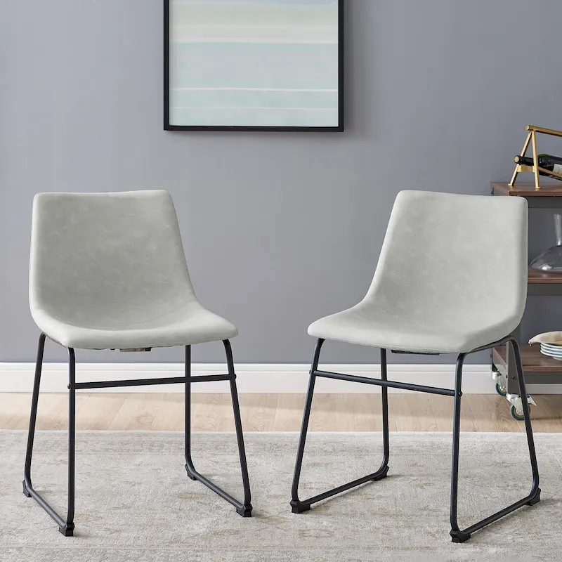 Middlebrook Prusiner Faux Leather Dining Chair (Set of 2)