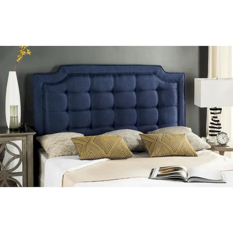King Tufted Upholstered Headboard – Taupe, Hollywood Glam Style