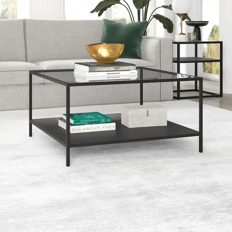 Sivil 32 Square Coffee Table with Shelf