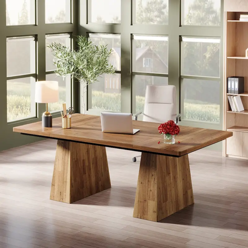 63 Inches Modern Executive Office Desk Large Computer Conference Table