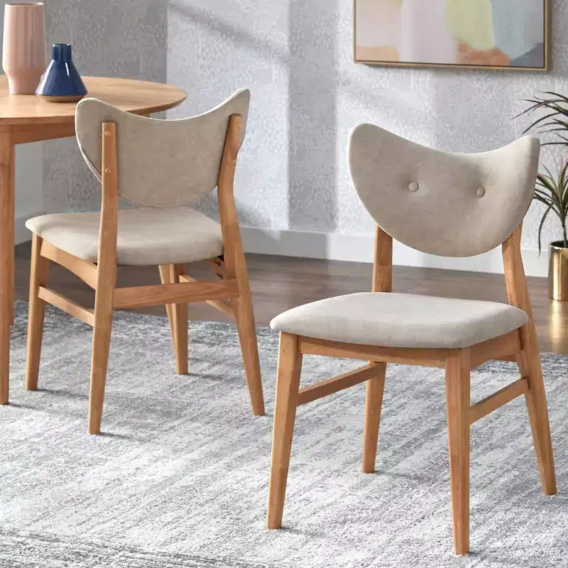 Lifestorey 2pk Raylen Mid Century Modern Dining Chairs