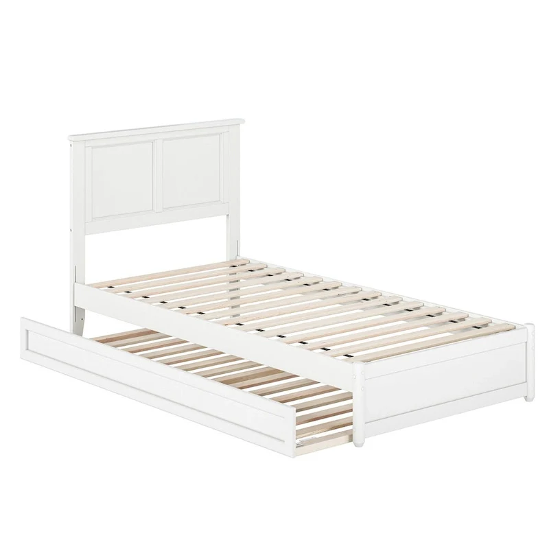 Felicity Platform Bed with Panel Footboard and Twin XL Trundle