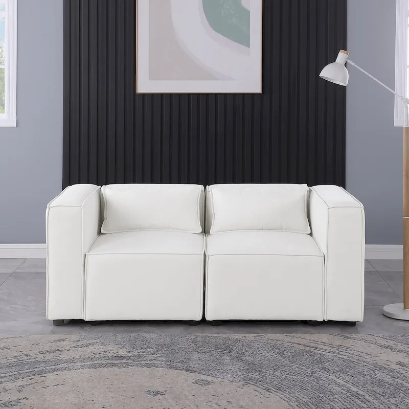 Free Combination Chenille Upholstered Modular Sectional Sofa