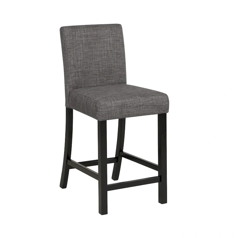 5 Piece Counter Height Table Set, Wooden Kitchen Table and Chairs Set with Square Table and 4 Upholstered Chairs