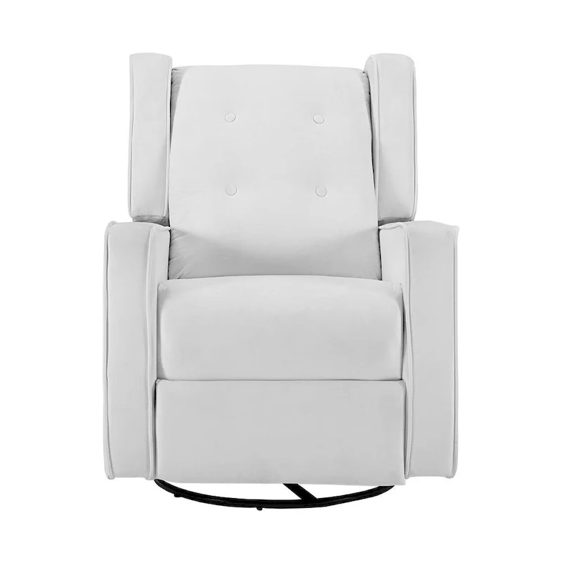Octavia Solid Wood Microfiber Swivel Glider Rocker Recliner Chair, For Living Room, Bed Room