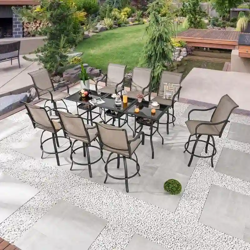 Patio Festival 11-Piece Outdoor Bar Height Dining Set