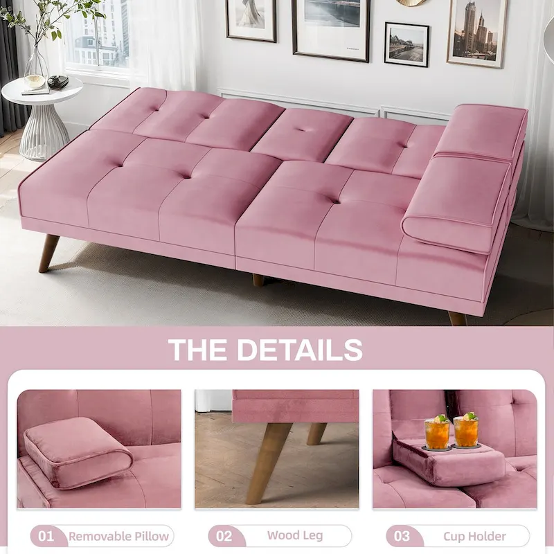 Futon Couch Sofa Bed, Small Sleeper Sofa Chair Loveseat