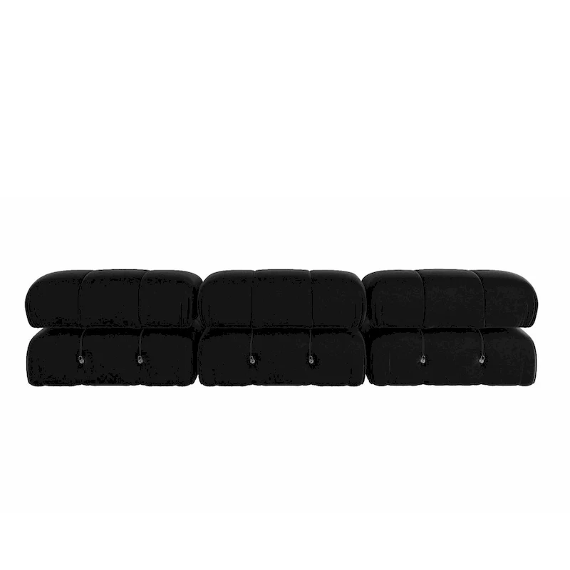 Black Velvet Free Combination Modular Sectional Sofa