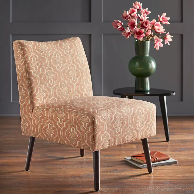 Mid-Century Accent Chair, Multi-Color, Fabric/Velvet, 1-Person
