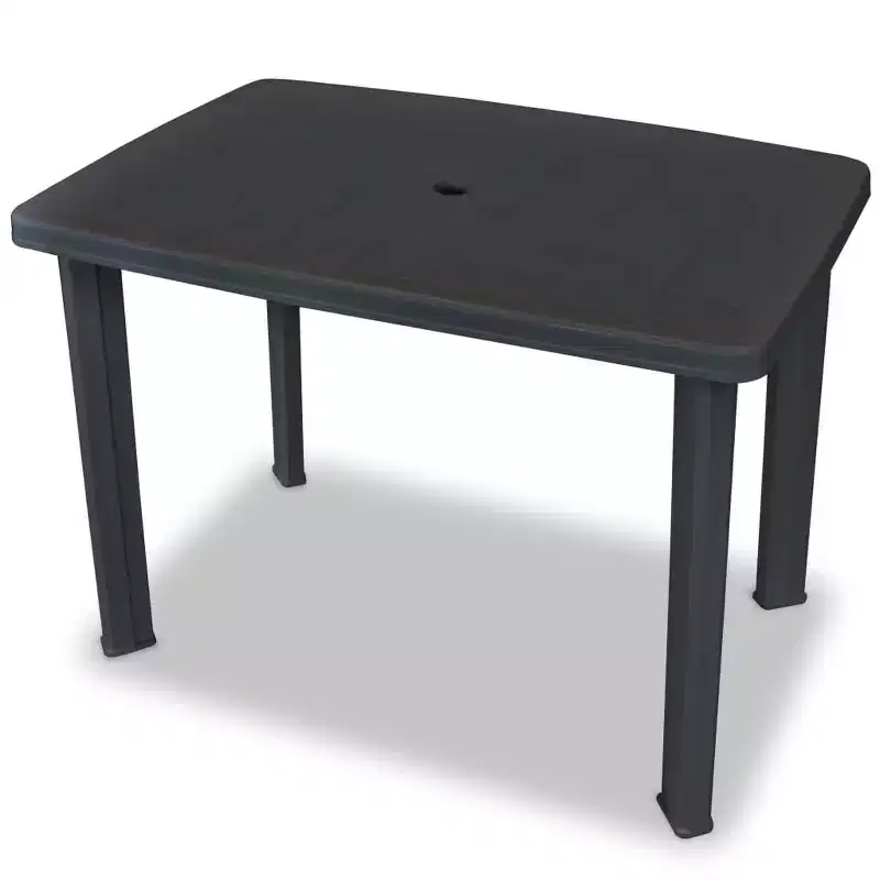 vidaXL Patio Bistro Set Outdoor Furniture Set Patio Table and Chairs Plastic - Anthracite
