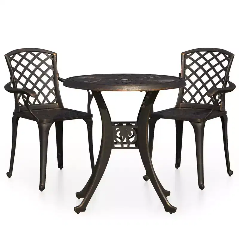 vidaXL Bistro Set Cast Aluminum