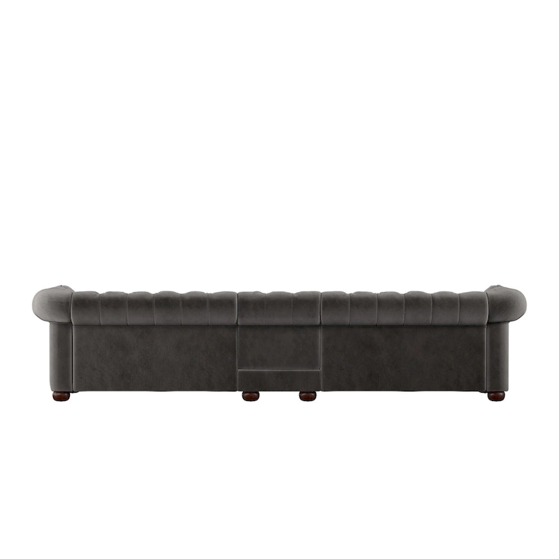 Knightsbridge Grey Extra Long Chesterfield Sofa by iNSPIRE Q Artisan