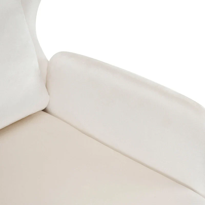 Velvet Wing Back Accent Chair - Single Seat with Pillow