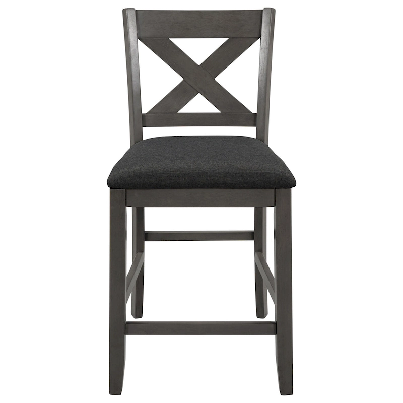 5-Piece Rustic Dining Set with Wooden Bar Table & 4 Chairs