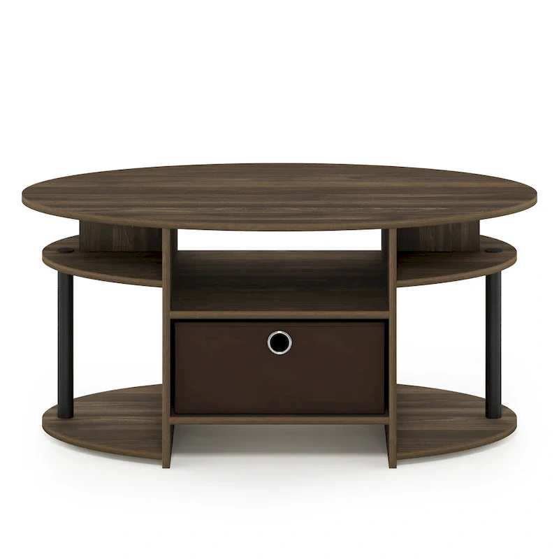 FURINNO JAYA Simple Design Oval Coffee Table
