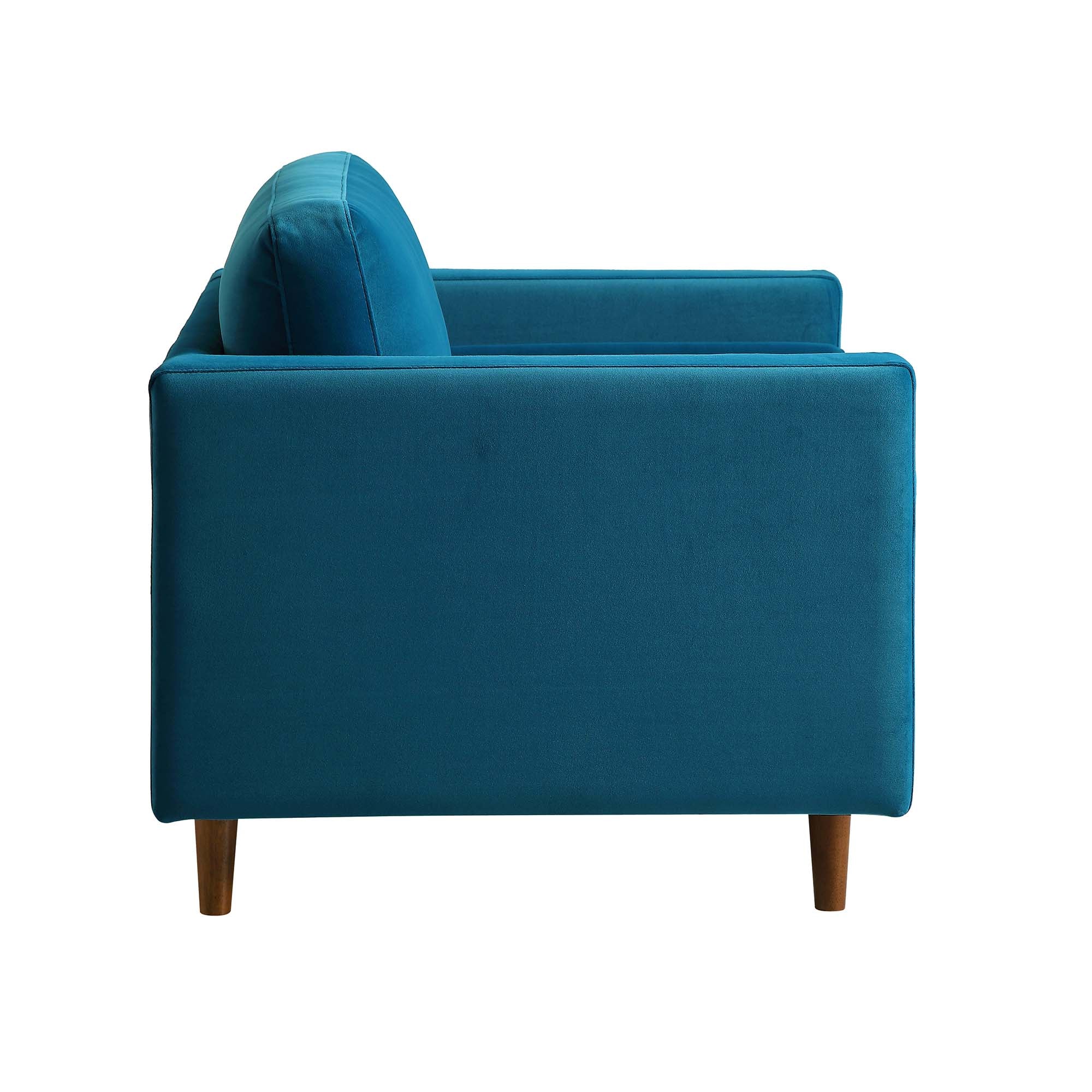 Armchair, Teal Velvet